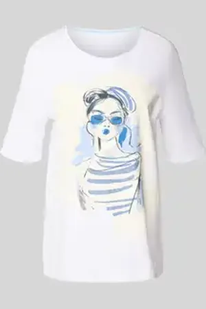 Oui T-shirt met motiefprint