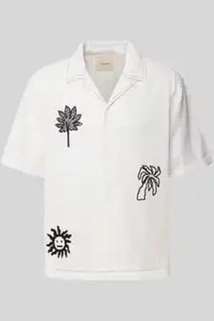 Only & Sons Regular fit linnen overhemd met motiefstitching, model 