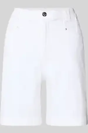 Oui Korte regular fit jeans met steekzakken