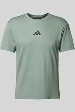 adidas T-shirt met logo en ronde hals, model 