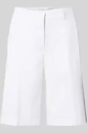 Cambio Wide leg korte broek met persplooien, model 