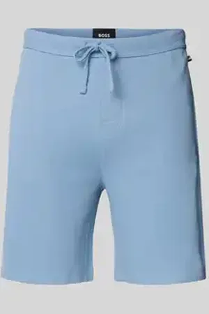 HUGO BOSS Regular fit sweatshorts met structuurmotief, model 