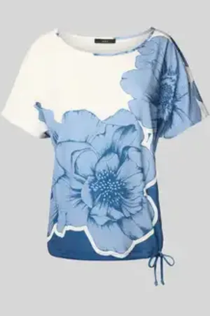 Oui T-shirt met tunnelkoord in de zoom