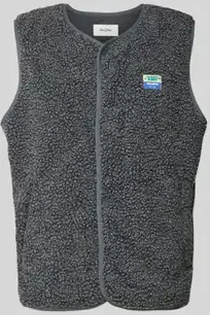 American Vintage Bodywarmer van teddybont met labelpatch, model 