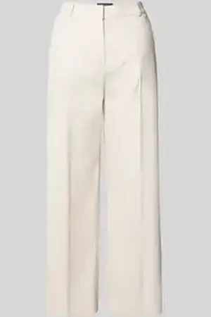 Comma, Straight leg pantalon met bandplooien