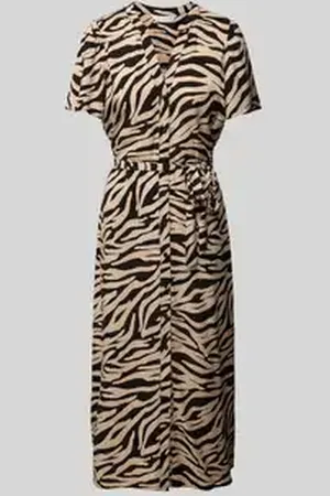 Apricot Midi-jurk met strikceintuur
