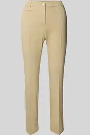 Cambio Skinny fit stoffen broek met persplooien, model 