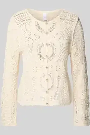 Y.A.S Gebreid jack met broderie anglaise, model 