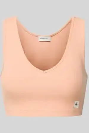 Calvin Klein Bralette met labelpatch en V-hals