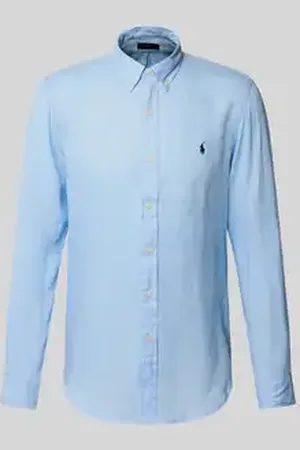 Ralph Lauren Slim fit linnen overhemd met logostitching