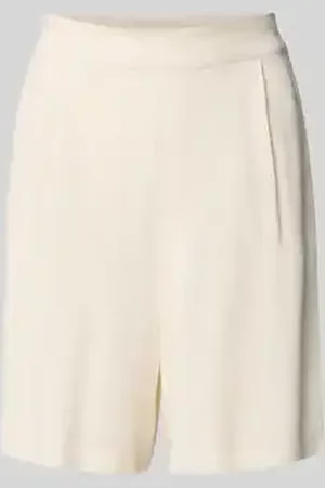 Jake*s Korte broek van een mix van viscose en linnen met elastische band