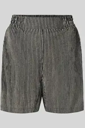 TOM TAILOR Korte relaxed fit broek met structuurmotief