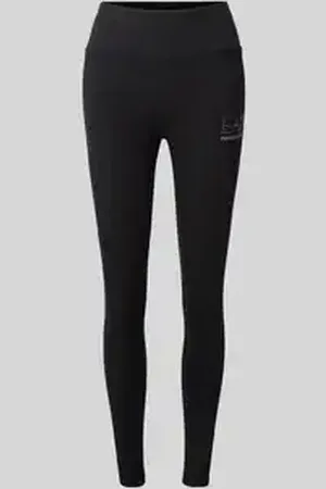 EA7 Legging met labeldetail en elastische band