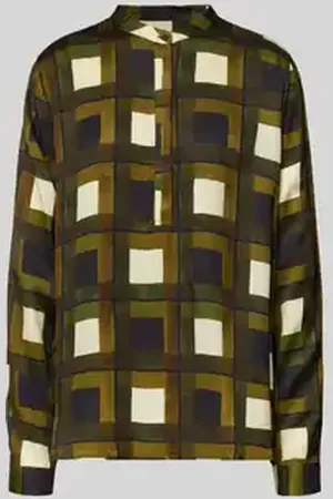 0039 Italy Blouse van viscose met maokraag, model 