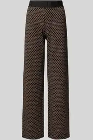 raffaello rossi Wide leg stoffen broek met elastische band met label, model 