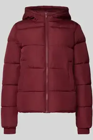 Pieces® Regular fit gewatteerd jack met capuchon, model 