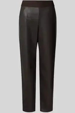 Regular fit broek in leerlook, model 