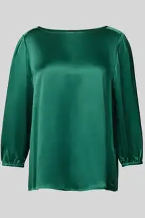 Marc Cain Regular fit zijden blouse met 3/4-mouwen