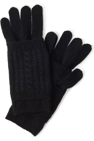 Flower Lace Wrist Gloves in Black