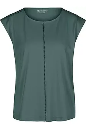 Green Cotton Shirt Anne Sofie ronde hals 100% katoen Van
