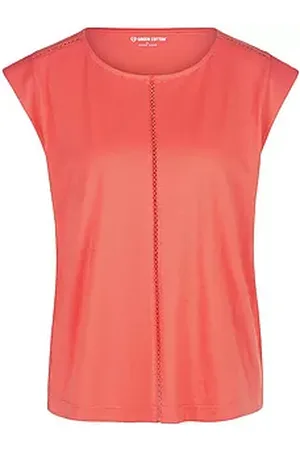 Green Cotton Shirt Anne Sofie ronde hals 100% katoen Van