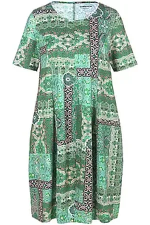 Green Cotton Jersey jurk 100% katoen Van
