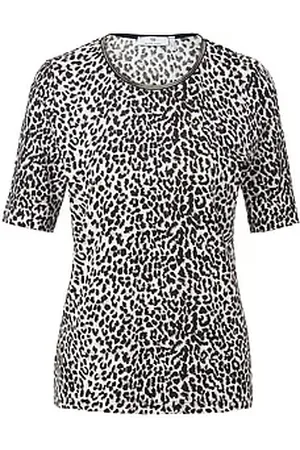 Peter Hahn Shirt ronde hals en luipaardprint Van
