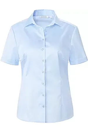 ETERNA Blouse 100% katoen korte mouwen Van
