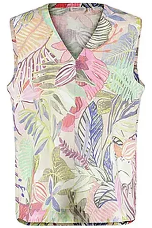 Gerry Weber Mouwloze linnen blouse Van