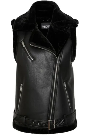 Pieces® Pcnora Faux Leather Gilet