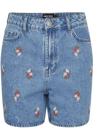 Pieces® Pcsky Hw Borduring Denim Short