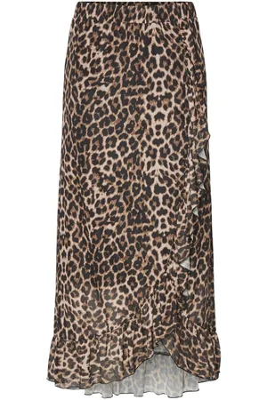 Pieces® Pcnolia Panter Mesh Middellange Rok