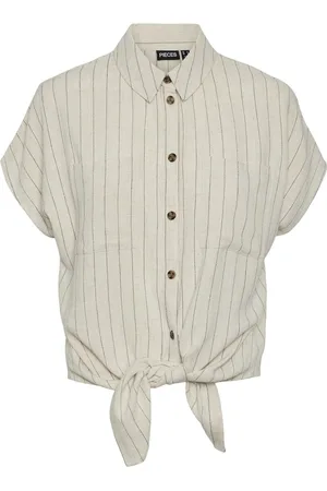 Pieces® Pcvinsty Blouse Van Linnenblend