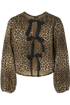 Pieces® Pcastrid Panter Top Met Lange Mouwen