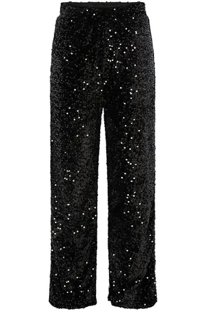 Pieces® Pckam Pailletten Wide Leg Broek