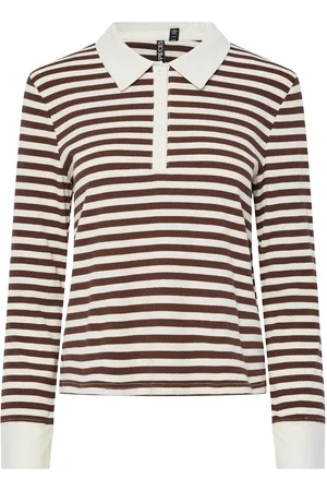 Pieces® Pcdonna Geribd Polo Met Lange Mouwen
