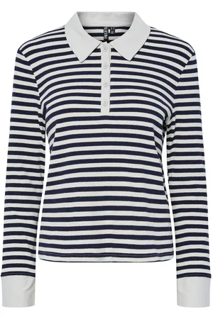 Pieces® Pcdonna Geribd Polo Met Lange Mouwen