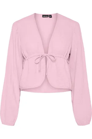 Pieces® Pcsastina Musselin Top Met Lange Mouwen