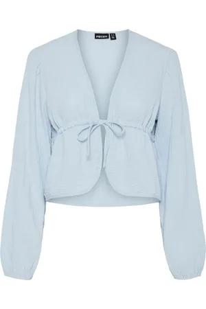 Pieces® Pcsastina Musselin Top Met Lange Mouwen