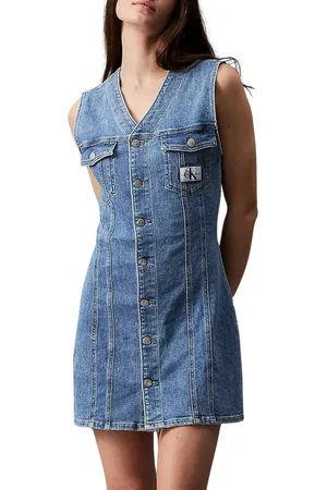 Calvin Klein Sleeveless Denim Jurk Dames