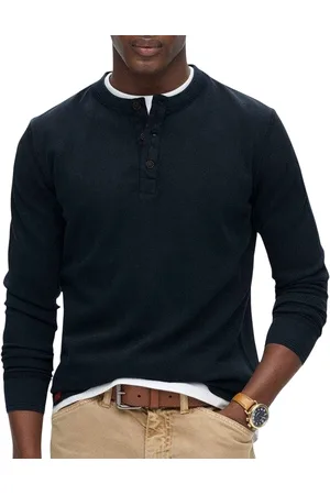 Superdry Vintage Textured Grandad LS Top Heren