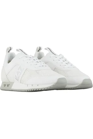 EA7 Black & White Lace Up Sneakers Heren