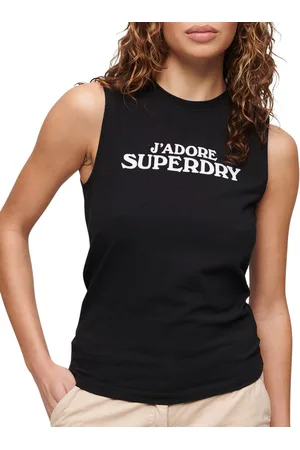 Superdry Sport Luxe Graphic Fitted Tanktop Dames