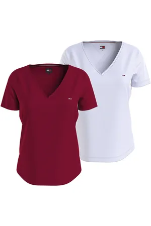 Tommy Hilfiger Slim Soft V-neck Shirts Dames (2-pack)