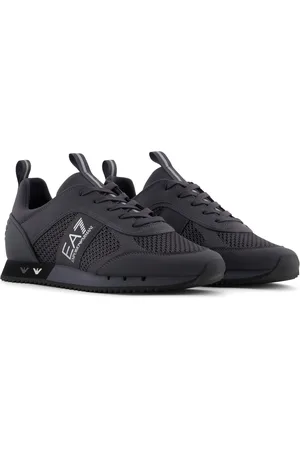 EA7 Black & White Lace Up Sneakers Heren
