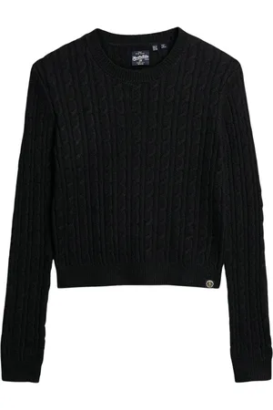 Superdry Fitted Cable Crew Neck Trui Dames