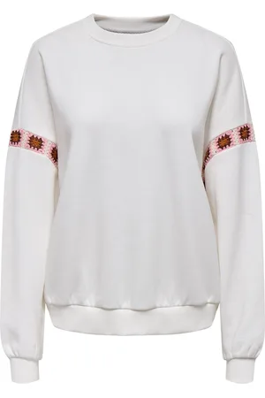ONLY Luni Crew Neck Embroidery Sweater Dames