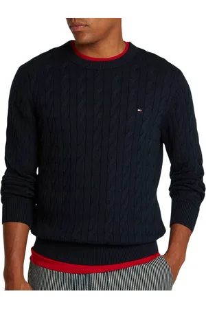 Tommy Hilfiger Classic Cotton Cable Crew Sweater Heren