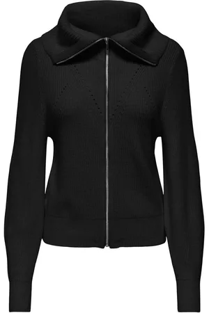 ONLY Fia LS Zip High Neck Knitted Cardigan Vest Dames