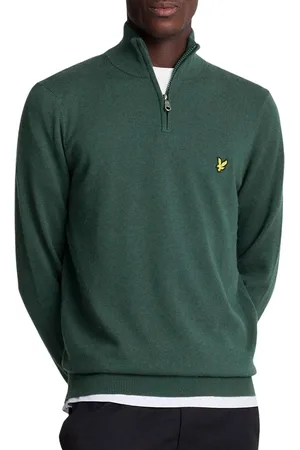 Lyle & Scott Cotton Merino Half Zip Sweater Heren